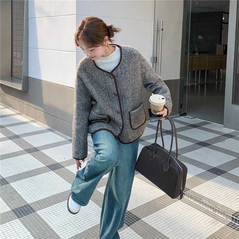 冬装新款2D112-5583短款洋气复古毛呢外套P185控278,女装毛呢外套,2D112