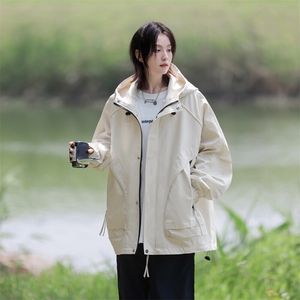 冲锋衣外套男2025春季新款宽松连帽休闲工装夹克潮流JK217-P78图片