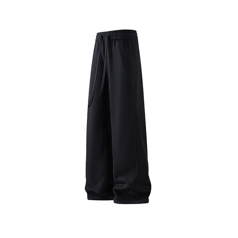 白底平铺立体重磅弯刀卫裤男美式微喇裤子休闲直筒运动裤KZ071P50,男装休闲裤,电商B312