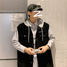 MJ223-p58-限价78M-5XL现货宽松可脱卸大码牛仔马甲多口袋，男装背心/马甲，星座116