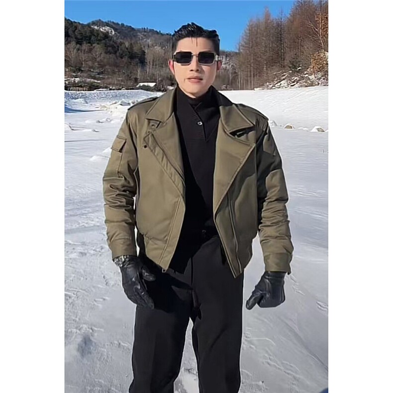 军阀夹克轻奢工装硬派短款夹克羽绒服立领加厚外套yrf208-TP215,男装羽绒服,电商A089-1
