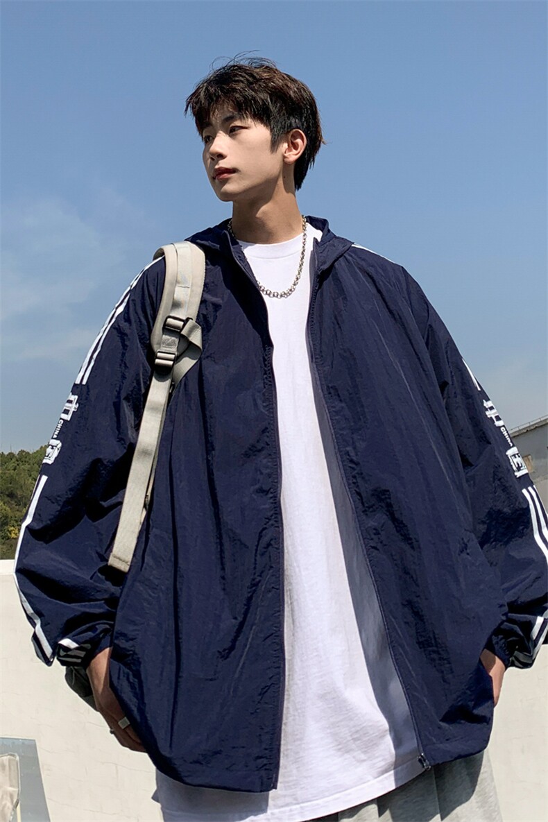 2024夏季潮牌情侣款防晒服男女同款夏季三条杠户外运动服钓鱼外套,男装防晒衣,电商A409-1