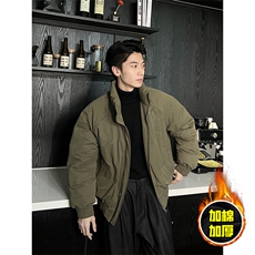 现货美式高街休闲棉衣夹克三防立领纯色户外工装加厚棉服外套，男装夹克，电商A486