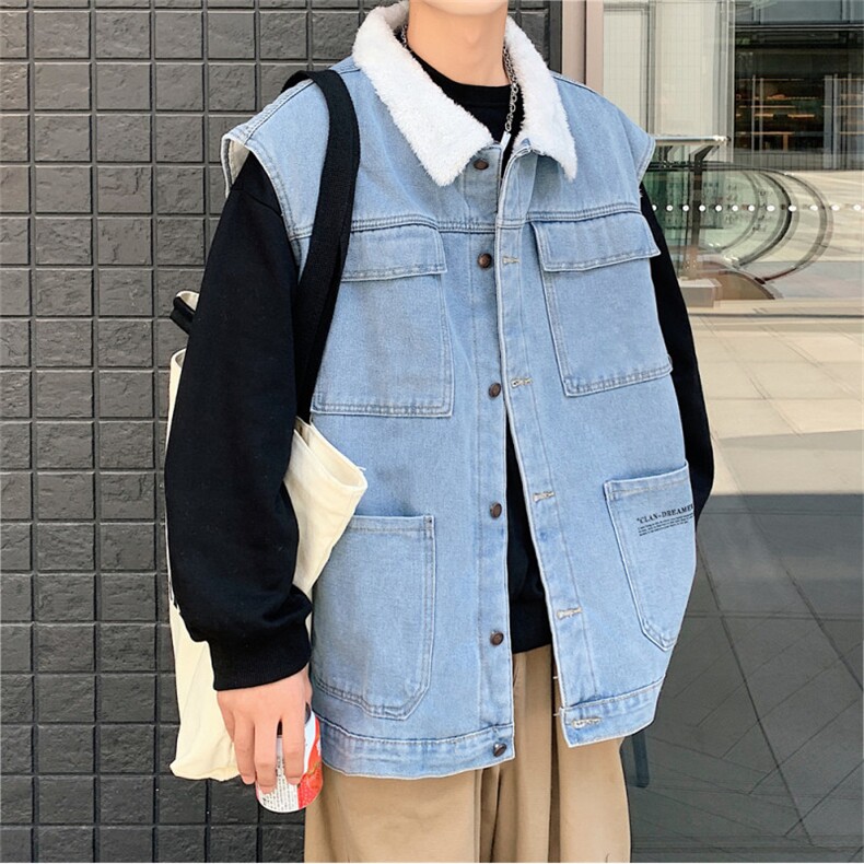 MJ227J-p68-限价98 M-5XL抖音情侣棉马甲加绒大码羊羔毛cityboy图片