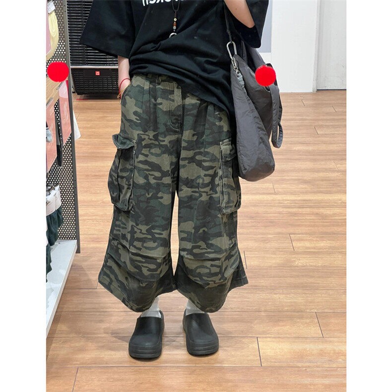 (现货)611-3BK1081特价P49美式复古2迷彩工装宽松阔腿七分裤,男装休闲裤,星座1218（原611-3）