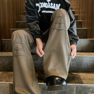 个性设计微喇西裤美式高街高个子微喇休闲西裤504-K212-特P30图片