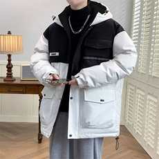冬上新加棉加厚潮牌棉服港风连帽棉衣外套男女8323-P125控价168，男装棉衣，电商A441-1