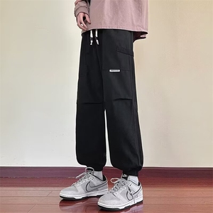 美式机能风工装裤子男士潮牌宽松青少年直筒休闲阔腿长裤K873/P50图片