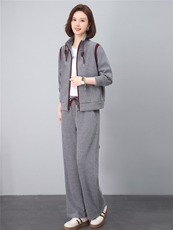 妈妈秋装2025新款休闲运动服套装洋气卫衣中年外套女春秋两件套，女装套装/套裙，涵誉
