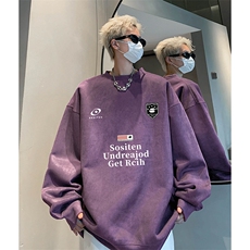 抖音得物供货提供视频秋冬重磅美式麂皮绒圆领卫衣JY379，男装卫衣，电商A486