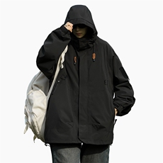 无影墙连帽冲锋衣情侣外套防风防水登山服夹克男JH-J90-P45，男装夹克，星座717