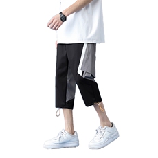 7XL-M2023春夏新款港风七分休闲裤男加肥加大码学生工装裤控价68，男装休闲裤，钱塘717(原712)