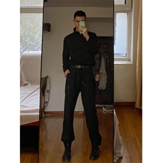 自家图，配马丁靴的裤子男款秋冬漆点牛仔裤-KZA36-P55，男装牛仔裤，星座1007（原301D）