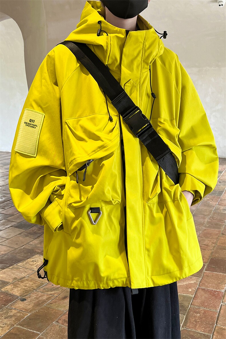8XL-M特大码冲锋衣防水宽松工装风男夹克外套JK1306P90控118,男装夹克,电商D206-1