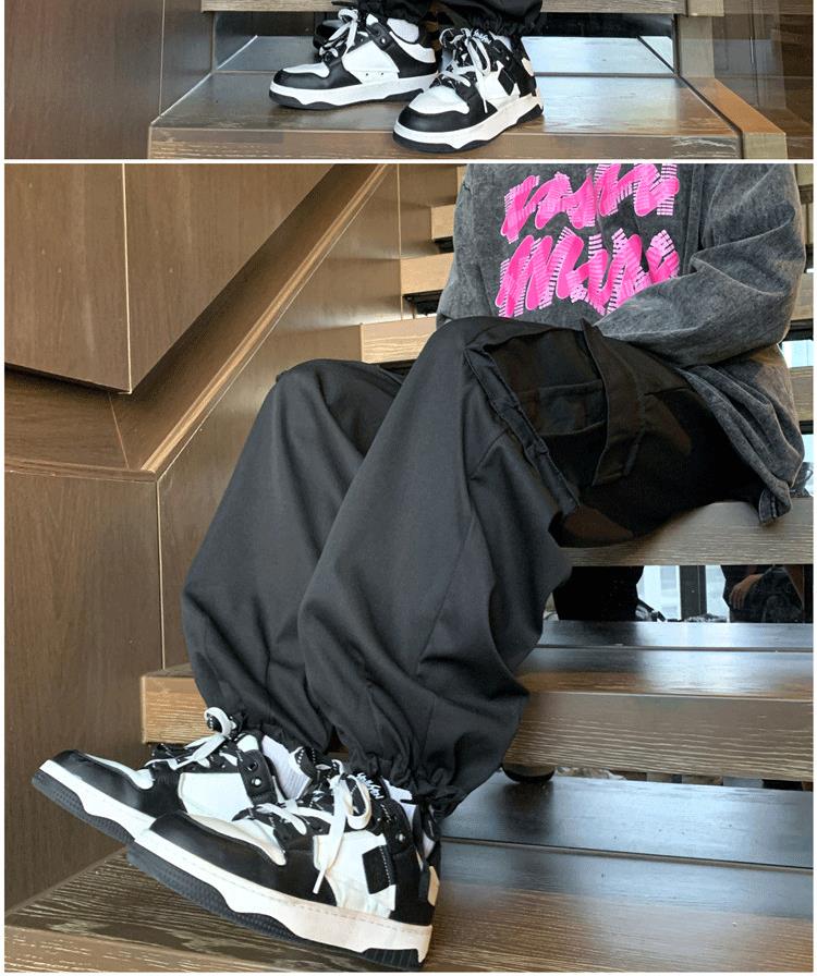 欧美高街工装休闲裤潮牌大口袋束脚九分裤子宽松运动裤KK097-40,男装工装外套,星座911-3