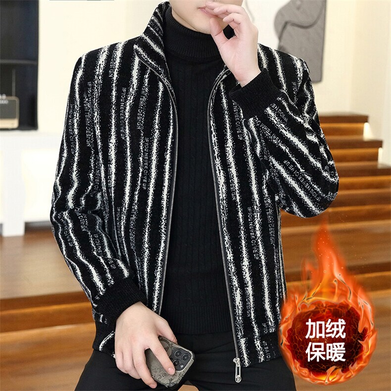 直播立领加绒加厚毛呢大衣短款夹克外套上衣男D22P145控238,男装毛呢大衣,电商B226-2（原B217-2）