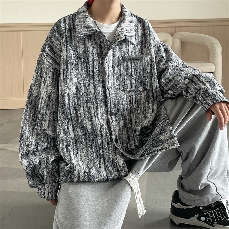 XZ222-1/WT/P65/控98美式渐变扎染小香风格子外套夹克,男装夹克,星座809A(原222-1)