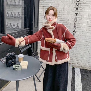 2024年冬季新款皮毛一体羊羔毛外套女0151图片