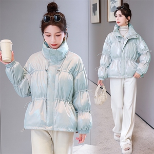 羽绒服冬季女2024年新款泡芙感立领时尚宽松显瘦白鸭绒面包服图片