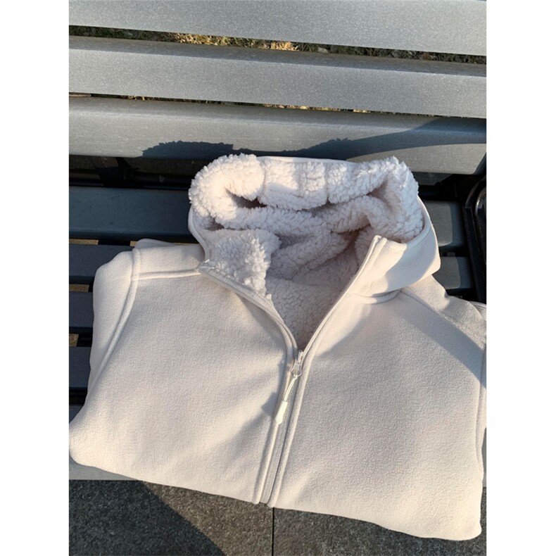 高品情侣户外加厚双面摇粒绒开衫加绒连帽夹克外套男女A1068-P75,男装夹克,星座1505