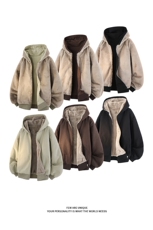 现货座山雕加绒加厚棉衣双面穿仿兔毛棉服D54106-TP105188，男装棉衣，电商A102