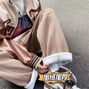 男秋季新款港风加绒休闲裤DH917P40图片