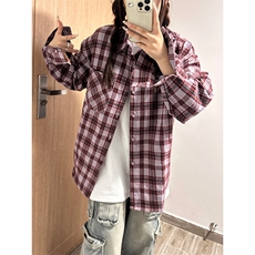 特P40无差价新款秋季百搭格子时尚长袖衬衫-HS2288男模外景，男装衬衫，电商A003