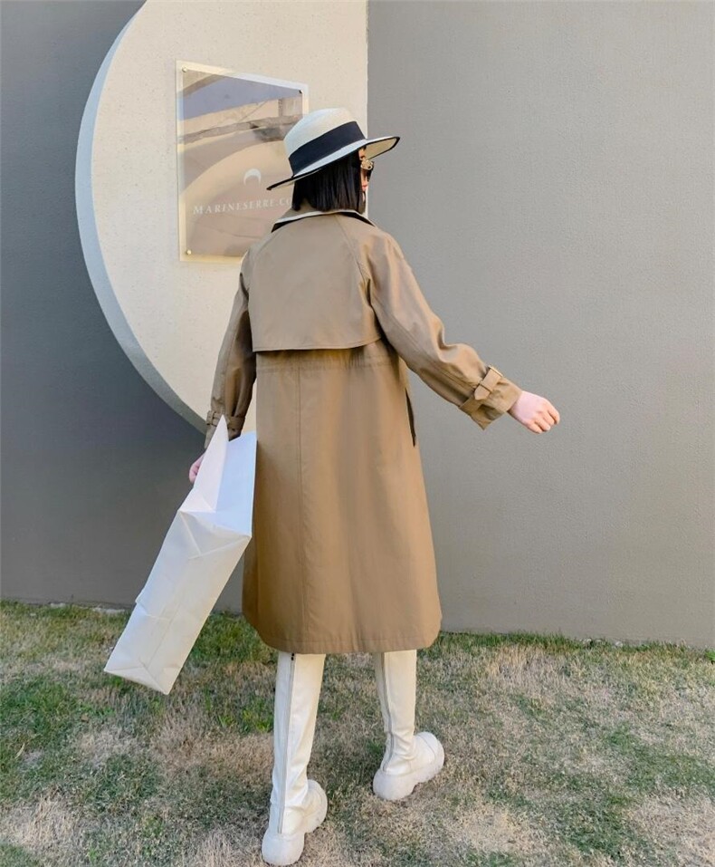 【现货】春季新款拼色风衣，女装风衣，得瑟空间