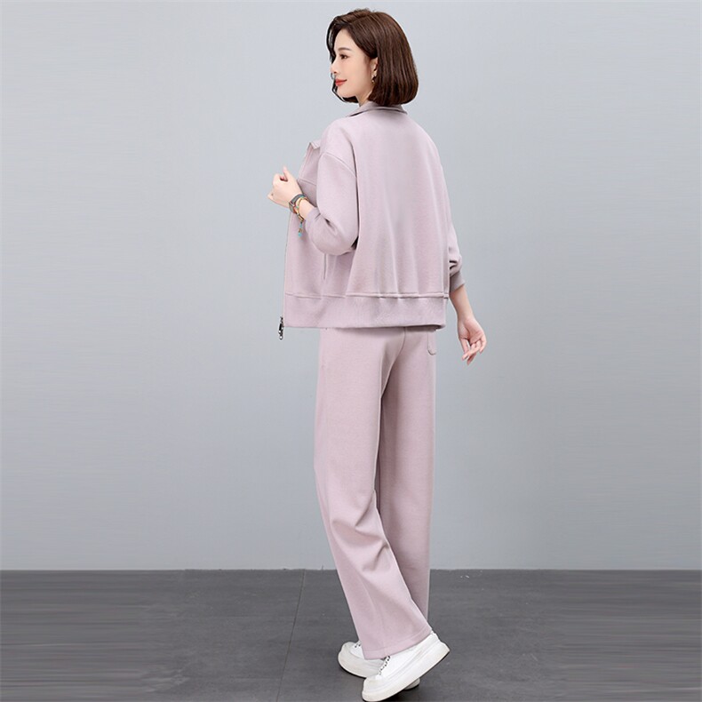 春季套装女2025新款高级感穿搭一整套时尚休闲中年妈妈运动两件套,女装套装/套裙,悦见她