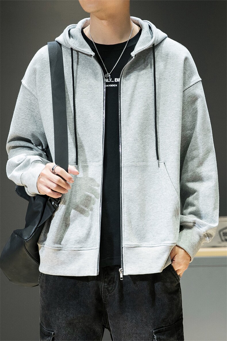 卫衣男士2021春秋季连帽开衫运动外套潮牌ins休闲外套DF50TP35,男装卫衣,电商A102