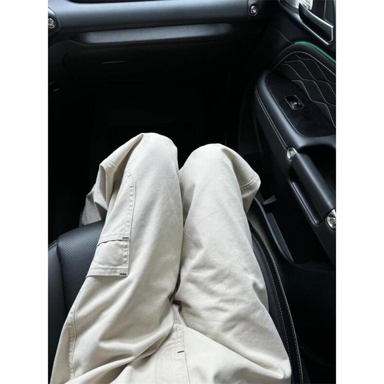 【有货】杏色工装裤男款美式vibe风裤子宽松直筒裤KZD43WW-P45,男装工装外套,星座1007（原301D）