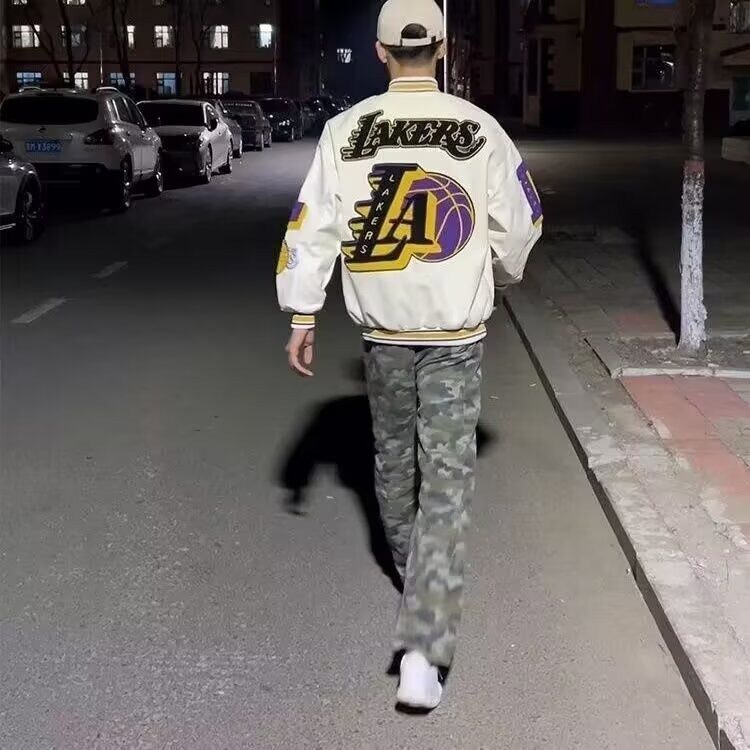 2025春秋欧美美式复古毛呢飞行服外套宽松潮牌宽松休闲男士棒球服，女装短外套，星座506A