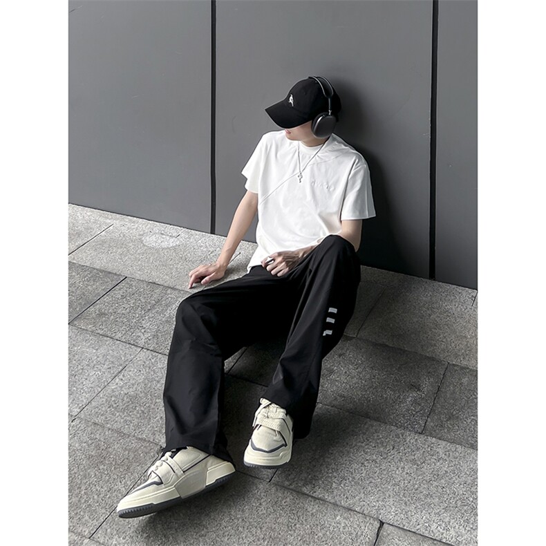 B221美式ins街头hiphop休闲情侣宽松运动裤子LK23117-P60控78,男装休闲裤,电商B221