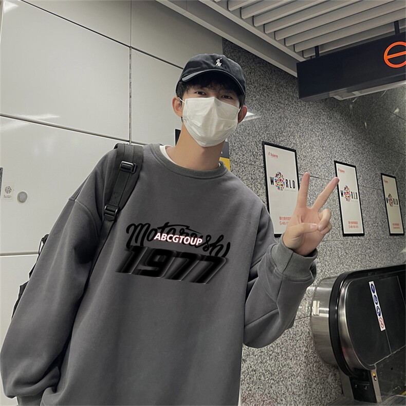 特P25控48 秋冬新款男士圆领卫衣宽松休闲日常百搭上衣WQ2449图片