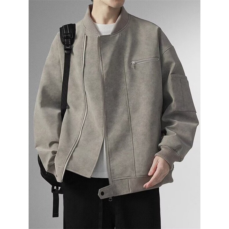 网图现货秋季新款现货皮衣男棒球领夹克外套RW119-P88，男装皮衣，星座1005-4