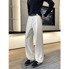 2026春夏新款男女款高级感新面料垂感休闲小脚西装裤6618-特P32，男装西服套装，电商C305A