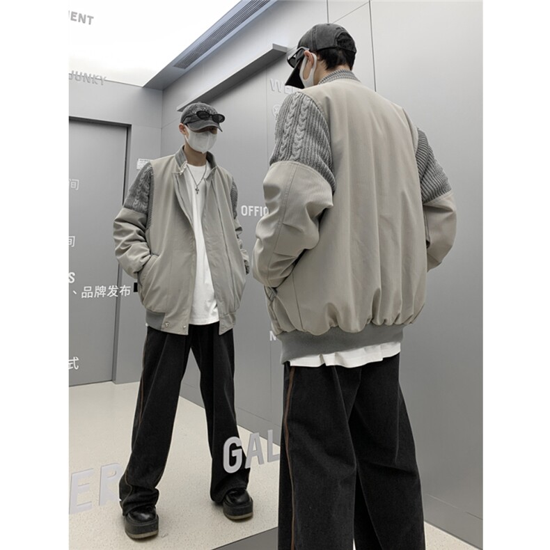 美式vibe风裤子高街黑色微喇牛仔裤男款春秋潮牌痞帅修身直筒长裤,男装夹克,星座1005