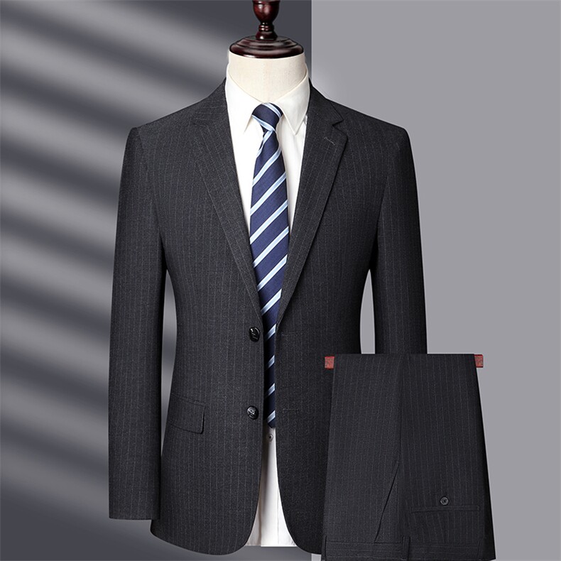 2023秋季中老年男装爸爸西服套装商务休闲西服MNSA1578-P290图片