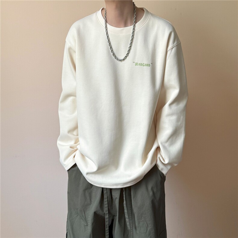 现货重磅加厚长袖T恤卫衣男潮牌打底衫上衣A351-AT2513-P50,男装T恤,电商A351