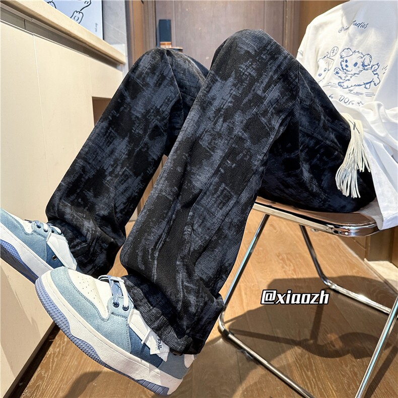 XZ616秋季新款重磅灯芯绒满印破缝休闲长裤TY1077特P30控58,男装休闲裤,星座512A（原616）