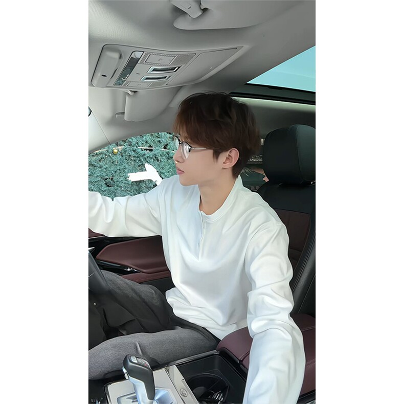 亨利领德绒打底衫长袖复古纯色高级感宽松上衣男款T3692-特价P20，男装T恤，电商A007