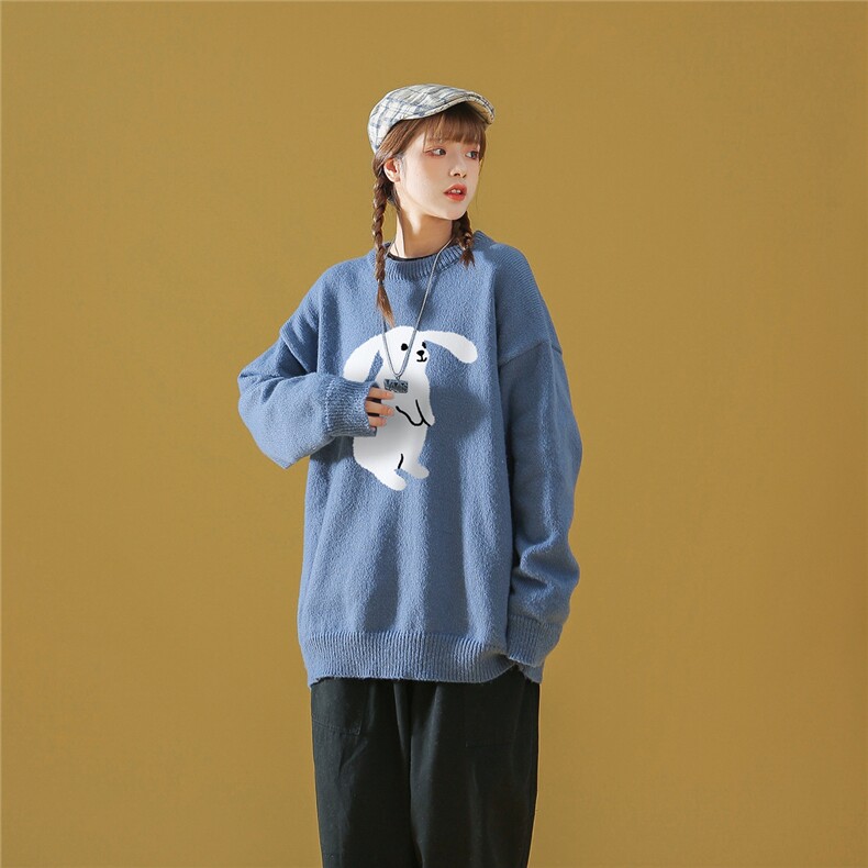 中性22秋冬新款ins时尚设计感印花保暖圆领套头毛衣M1056P50控68,男装针织衫/毛衣,A247A