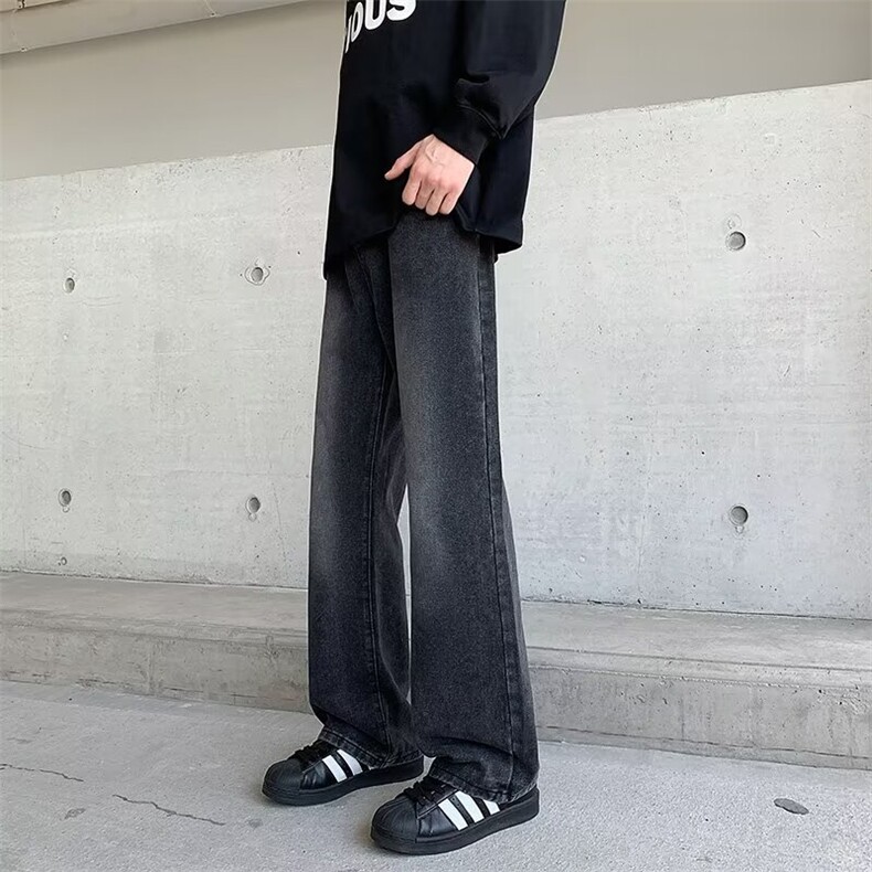 美式复古新品牛仔裤宽松直筒裤男高街简约痞帅潮流长裤子H818/P54,男装牛仔裤,星座506