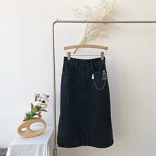 双开叉牛仔裙，其它，BD