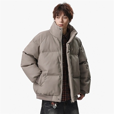 新款冬季羽绒立领PU皮棉服棉袄韩版宽松外套A436-2522-P80，男装棉衣，电商A436