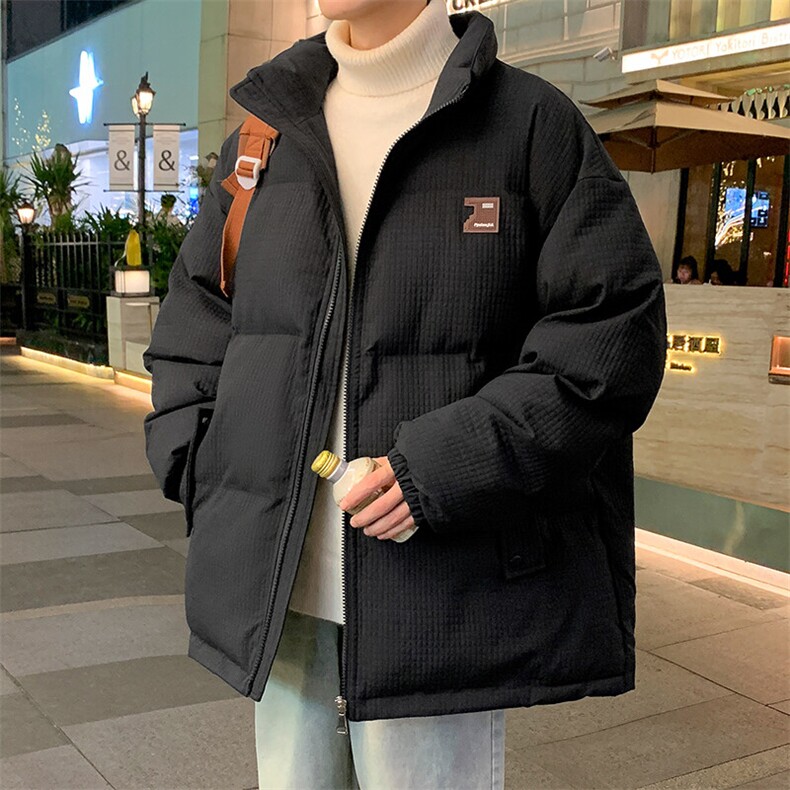 特批95无差价纹理感贴标立领棉衣男棉袄oversize保暖棉服外套M97,男装棉衣,电商A001-1