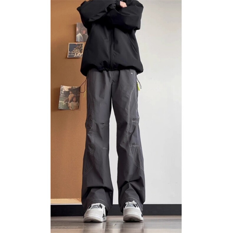 户外硬壳防水冲锋裤男款秋冬美式灰色工装裤高级感痞帅徒步登山裤，男装工装外套，星座516A