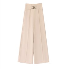 韩版时尚高腰显瘦阔腿裤女夏季新款休闲百搭气质长裤，女装休闲裤，时尚俏佳人