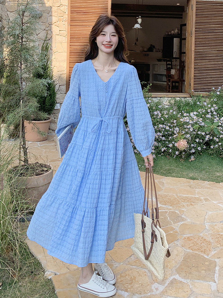 春现法式度假显瘦连衣裙B190-5018-P140-K198,女装连衣裙,2B190