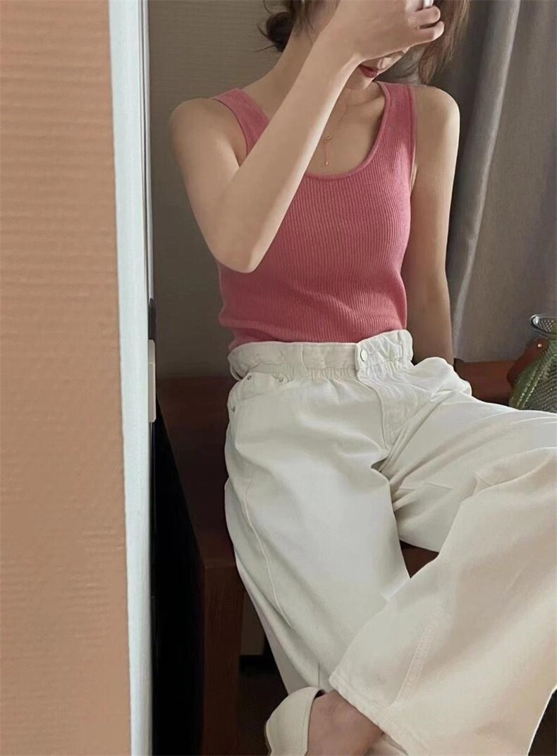 时尚单品针织背心，女装背心吊带，DAP